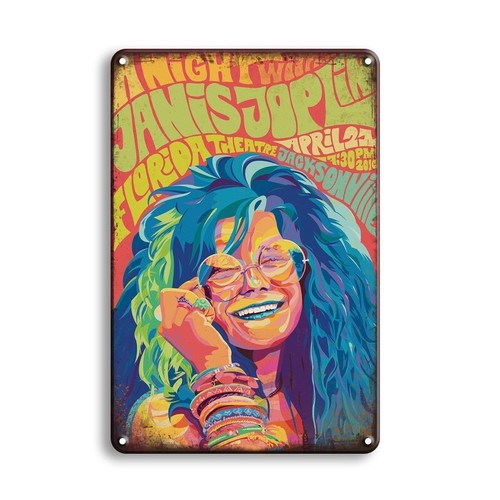 Targa janis joplin rock stampa - janis,