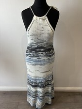 Abito midi ZARA grigio blu in