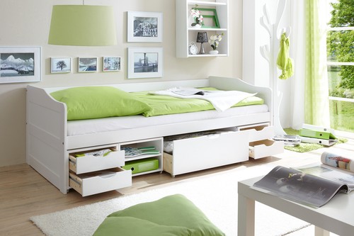 Divano letto funzionale con