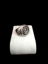 Anello Anelli Uomo Donna Argentato Fantasia Ancora In Lega