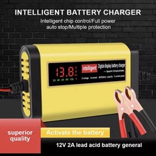 Caricabatteria/Mantenitore caricatore Auto/Moto 12V  2/6A Display LCD Automatico