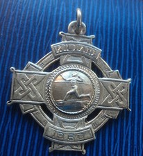 Irlandese Argento Sterling Portachiavi Medaglia - Corsa/Atletica Leggera H/M