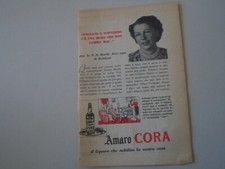 advertising Pubblicità 1950 AMARO CORA e MARILU' AVET DI ROBILANT