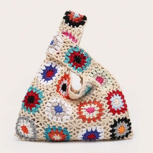 Borsa all uncinetto doppio - borsa, all'uncinetto,