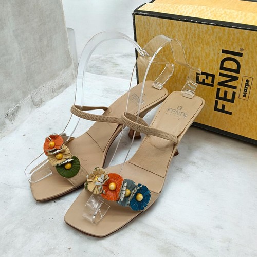 Sandali fendi motivo floreale - motivo,