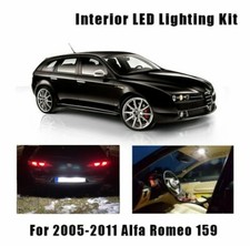 KIT LED INTERNI ALFA 159 SW CONVERSIONE COMPLETA + LUCI TARGA LED 6000K CANBUS