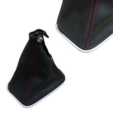 CUFFIA CAMBIO PELLE CUCITURE ROSSE ALFA ROMEO GIULIETTA ORIGINALE 156106235