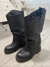 Stivali in pelle martellata Unlace con tacco interno