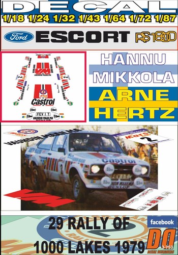 Decal ford escort 1800 - decal,