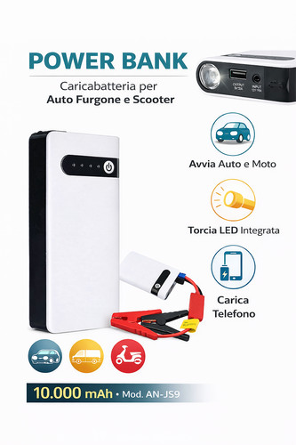 Jump starter 12v - 12v, 10000mah