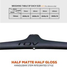 Manubrio integrato mountain bike in fibra di carbonio con viti nere supporto computer