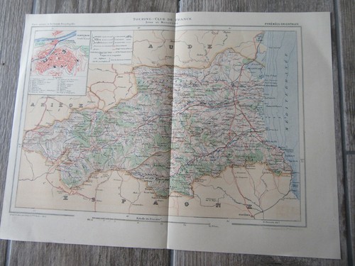 Carte couleurs 1900 pyrenees - ,