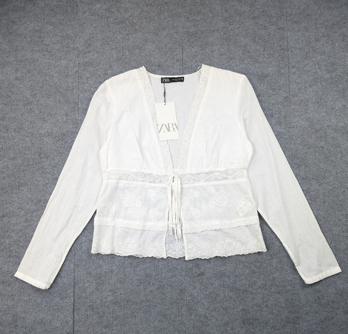 Blusa zara donna media pizzo - blusa,