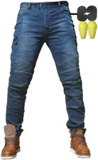 Uomo Moto Biker Jeans