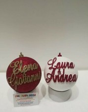 PALLE DI NATALE 12 CM PERSONALIZZATE CON NOME