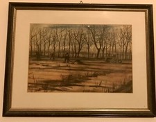 PINO PONTI (1905-1999) QUADRO Carboncino su Carta