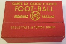 Mazzo Carte da Gioco Italiano Mignon FootBall Creazione Bertino Anni 40 Scatola Rossa