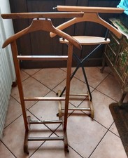 Coppia SERVO MUTO Vintage in Legno Con  Ruote