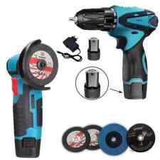 TRAPANO AVVITATORE,  MINI SMERIGLIATRICE ANGOLARE CON 4 DISCHI, 2 BATTERIE 48V