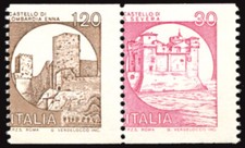 Castelli Lire 120 + 30 Bobine Varietà Dentellatura