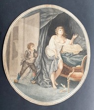 Francesco Bartolozzi stampa antica after Angelica Kauffmann nudo femminile donna