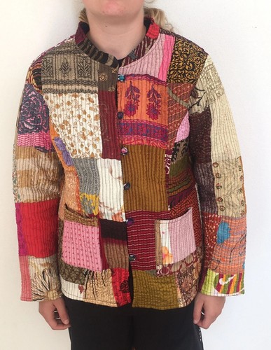 Patchwork silk and cotton