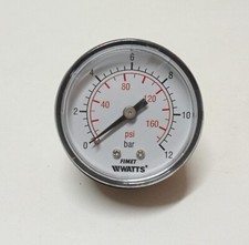 MANOMETRO 12 bar attacco posteriore 1/4" compressore diametro mm. 50