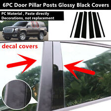 Per Chevrolet Tahoe GMC Yukon 2015-2020 Colonne Porta Pali di Copertura Nero 6 Pezzi