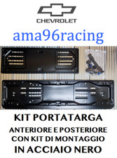 KIT PORTATARGA COMPLETO ANT. E POST. IN ACCIAIO NERO CHEVROLET CAMARO