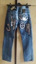 Takeshy Kurosawa Silver Paillettes Patch Jhonny Jeans 