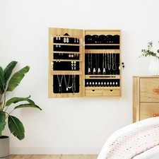 Armadio Portagioie con Specchio a Muro 37,5x10x67 cm