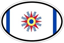 Sticker oval flag vinyl
