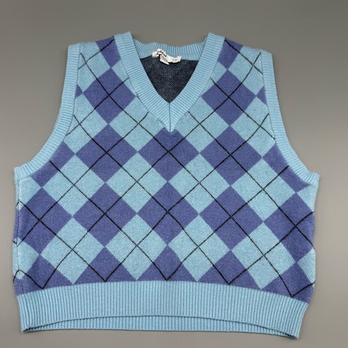 Y2k argyle maglione gilet - y2k,