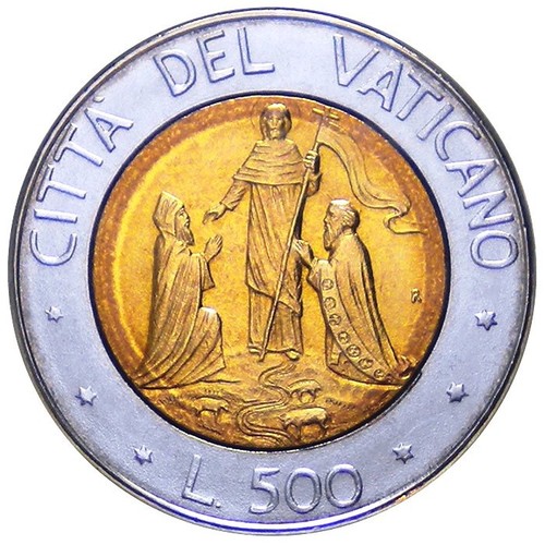 500 lire 1990 vaticano - 1990,