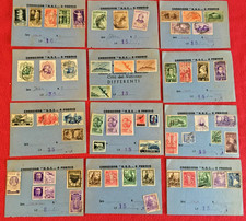 12 CARTONCINI FRANCOBOLLI