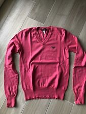ARMANI Maglia  Donna Polo T-shirt Fucsia Originale TG XS 100% Cotone E Sw