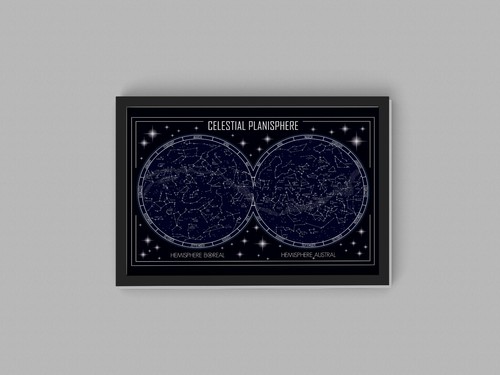 Mappa planisfero celeste - mappa,