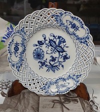 Piatto MEISSEN in porcellana CIPOLLA BLU, spade incrociate, Perfetto Cm 20,6