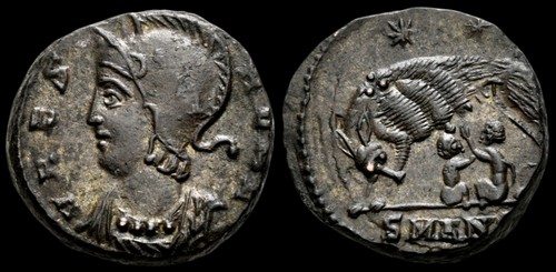 Urbs roma ae4 follis 330 - roma,