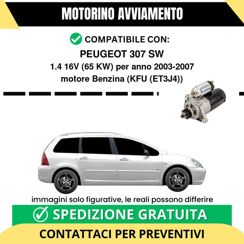 Motorino avviamento peugeot - avviamento,