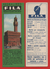SEGNALIBRO FILA SERIE MONUMENTI D'ITALIA FIRENZE SIGNORIA  GIACCONE MORELLI FI