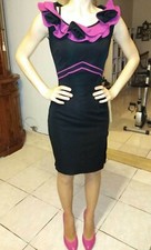 Abito Nemo nero e fuxia con rose