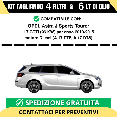Tagliando per opel astra - opel, j