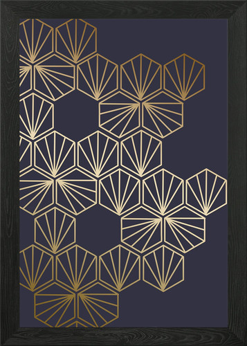 Poster moderno esagonale