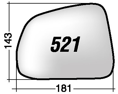 Vetro specchio retrovisore - vetro,