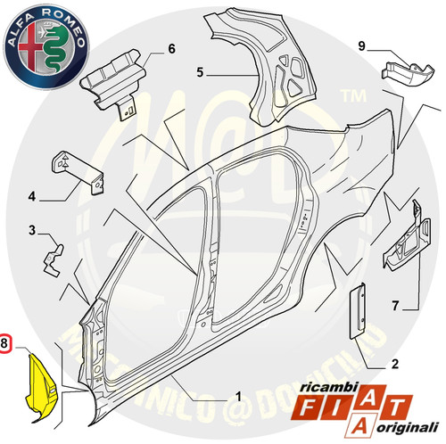 Original 60690342 rinforzo - oe,