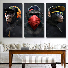 Quadro Su Tela Immagine Di Animali Stampato Moderno Divertente Pensiero Scimmia 