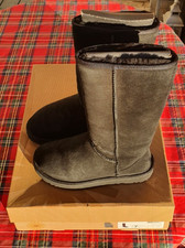 UGG Australia NERO ALTI stivali comodi caldi pelo tg 38