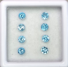 Topazio svizzero blu tondo 3 mm, set di 8