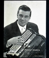 franco scarica fisarmonica cartolina pubblicitaria vintage anni 50 italian music